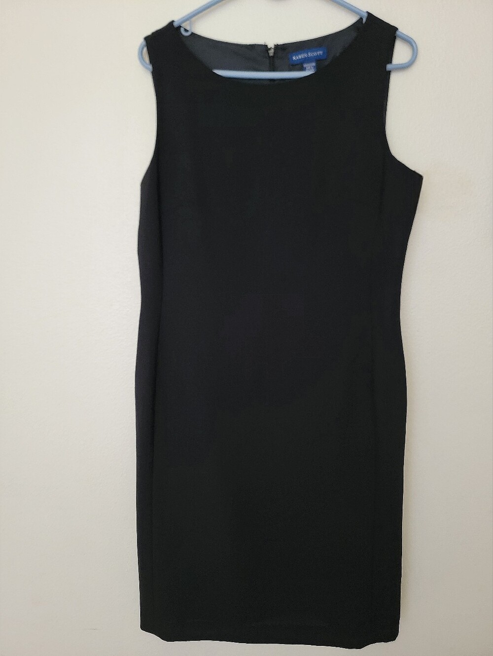 Karen Scott Women's Black Sleeveless Knee- Length Sheath Dress